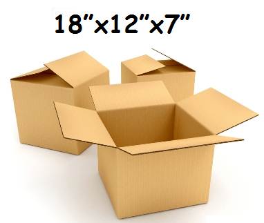 20 x Single Wall Cardboard Packing Postal Boxes 18"x12"x7"